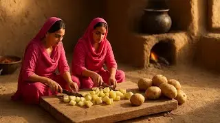 Miniature Punjabi Women Make Potatoes | Village Cooking #cooking #tinyworldcooking