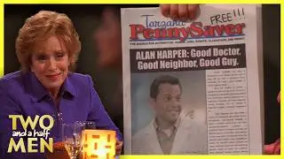 Evelyn Calls Out Alan&rsquo;s Fake Puff Piece | Two and a Half Men