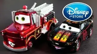 Hot Rod Lightning McQueen and Rescue Mater Disney-Store Chase Cars Toon Die-Cast