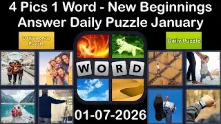 4 Pics 1 Word &ndash; Daily Puzzle Answers 07 January 2026 - New Beginnings #4Pics1Word