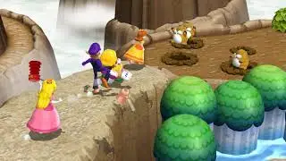 Mario Party 9 - MiniGames - 1VsRivals (Solo) - Peach Vs Daisy Vs Wario Vs Waluigi (CPU Very Hard)