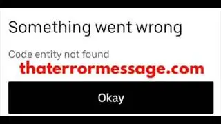 Code entity not found (Uber)