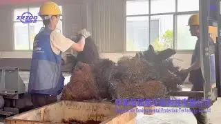 Xrido Pyrolysis steel wire processing production line #metalshredder