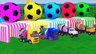 FS22 - Wheels on the bus, Wheels on the truck, Police car, Monster Truck, Fire Truck, Tractor, Truck