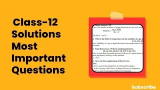 Solutions important questions🔥 2025#chemistry 2nd puc important questions with answer#chemisrty#exam