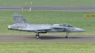 AIRPOWER 24 | 2 Hungarian Air Force Saab Gripen landing at Zeltweg Air Base