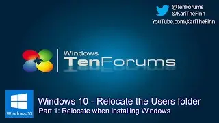 Windows 10 - Relocate the Users folder Part 1