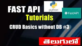 FastAPI Python Tutorials in Telugu   CRUD Basics without DB  #3