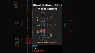 DOL   Direct Online Starter for 3 Phase Motor #electrical #engineering #shorts