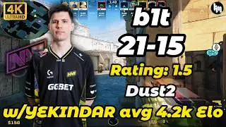 b1t POV on Dust2 | w/YEKINDAR DUO | 4.2k🔥High Elo FACEIT Match