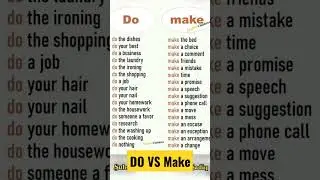 Do vs Make || Common Collocations || #spokenenglish #learnenglish
