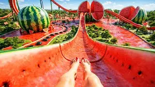 Satisfying AI ASMR Magical Waterslide &ndash; Surreal Slides of Many Materials