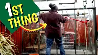 Setting up the greenhouse for January seed sowing