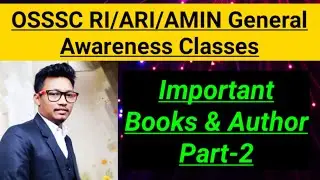 #OSSSC RI General awarness   Classes#Important Books & Authers Part-2#RI/ARI/AMIN GS CLASS