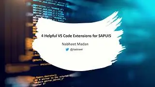4 Helpful VS Code Extensions for SAPUI5