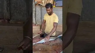 Whole King Fish Cutting in Seconds 😱 | Knife Skills on Another Level 🔪🐟