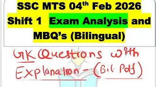 SSC MTS 2026 | 04 February Shift 3 Exam Analysis | Today Paper Review