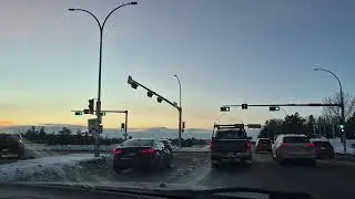 Travel from work to home in edmonton Alberta, CA