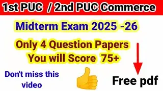 1st puc and 2nd puc commerce important questions previous year question paper 2025