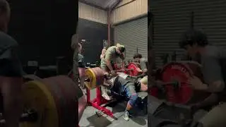 Kalle Ylitalo-James 455kg (1003lbs) bench press with Bench Daddy shirt. Comp shirt, not belted down.