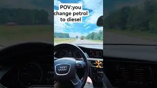 POV: you change petrol to diesel. #shorts #engine #audi #sound