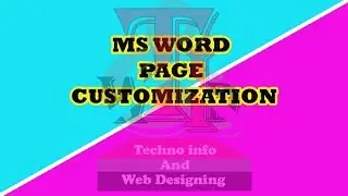 Ms word Page Customization, Cover page, Blank page and Page Break in hindi