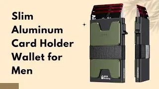 𝐒𝐥𝐢𝐦 𝐀𝐥𝐮𝐦𝐢𝐧𝐮𝐦 𝐂𝐚𝐫𝐝 𝐇𝐨𝐥𝐝𝐞𝐫 𝐖𝐚𝐥𝐥𝐞𝐭 𝐟𝐨𝐫 𝐌𝐞𝐧, Durable Expandable Backplate, RFID Blocking Minimalist.