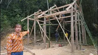 Amazing Woodworking Technique, Restoration Old House Wooden - Skills join columns, Green forest life