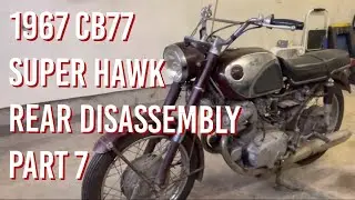Vintage Motorcycle Restoration Honda CB77 Super Hawk: Rear Wheel & Fender Removal Part 7