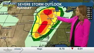 Severe Storm Outlook for Tuesday