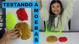 TESTANDO MARCAS DE AMOEBAS E SLIMES - ASMR