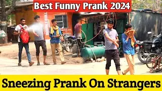 Sneezing Prank On Strangers | Best Funny Pranks 2024 | Bharat Prank #bharatprank #prank