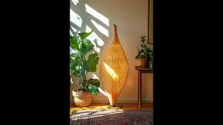 Hand-woven water drop floor lamp &middot; A warm encounter of nature and light and shadow