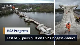 Last of 56 piers built on HS2&rsquo;s longest viaduct