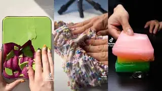 TikTok ASMR super satisfying slime compilation | No Music, crunchy, fluffy, putty