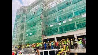 🔴Evolution des travaux de la 2ème phase du Centre hospitalier universitaire Renaissance ex Mama Yemo