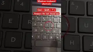 Ctrl+shift+T | windows keyboard shortcuts #techpandian #trending #youtubeshorts #shorts #viral