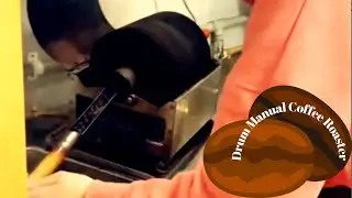 Roasting coffee beans using a manual drum coffee roaster