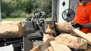 Wolfe Ridge 35HO splitting a tough piece of ash!! 