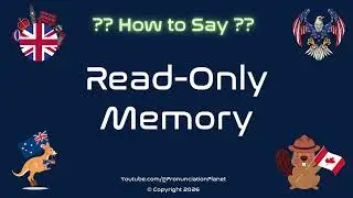 💾 📚 How to Pronounce Read-Only Memory? (CORRECTLY) | Pronunciation Planet