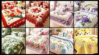Very Beautiful Woolen bedsheets Designs Sharing Ideas#crochet #design #trending #art 