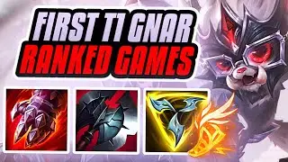 MY FIRST RANKED GAMES WITH T1 GNAR!!! Season 15 Gnar Ranked Gameplay (League of Legends)