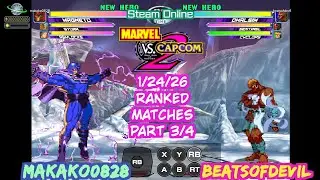 MvC2 Dhalsim BeatsofDevil vs makako0828 Ranked Matches 1/24/26 part 3 of 4 Steam Netplay