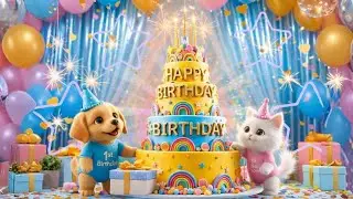 Happy Birthday Song EDM Remix | Cute Puppy & Kitten Happy Birthday Dance 🎂🐶 | #HappyBirthday