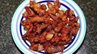 หมูทอดน้ำปลา - Fried Pork with Fish Sauce : Thai Recipe