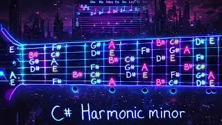 Минусовка в гармоническом миноре до-диез | Индустриальный EDM, синтезаторный металл | Таблица гит...