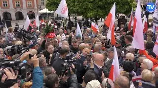 Telewizja Wałbrzych - Wiec wyborczy / konferencja prasowa Karola Nawrockiego w Wałbrzychu