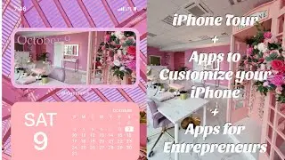 HOW TO CUSTOMIZE YOUR IPHONE |#iPHONE TOUR | HOW TO FIND AESTHETIC PHOTOS | APPS I USE FOR BUSINESS