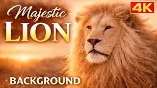 Majestic Lion 4K 🦁 Relaxing Wildlife Background | Calm Nature Ambience