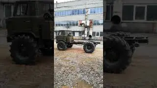 Газ 66, дизель мерседес, старт со 2-й передачи.
